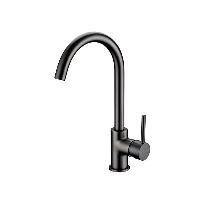 180mm Aquaperla Norico Pentro Brass Round Swivel Spout Kitchen Mixer