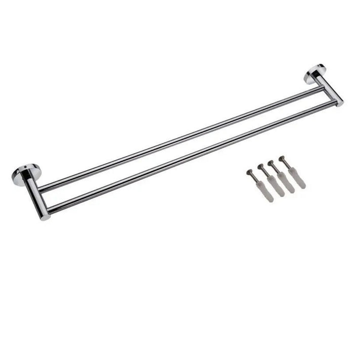 800mm Aquaperla Norico Pentro Stainless Steel Round Double Towel Rail
