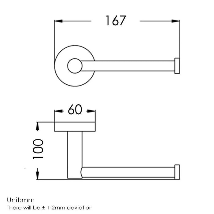 Aquaperla Norico Pentro Stainless Steel Round Toilet Roll Holder