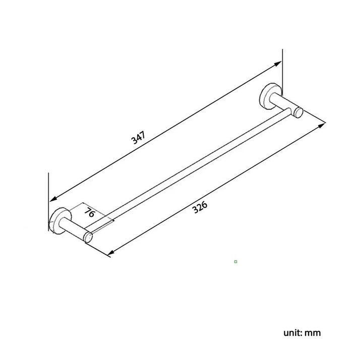 300mm Aquaperla Norico Pentro Stainless Steel Round Hand Towel Rail