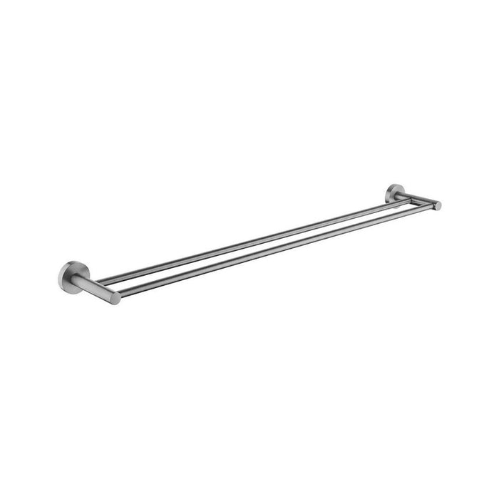800mm Aquaperla Norico Pentro Stainless Steel Round Double Towel Rail
