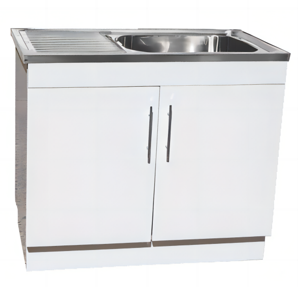 1000*570*870mm 304 Stainless Steel Laundry Tub with Polyurethane Cabinet