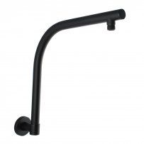 Round Black Swivel Wall Mounted Shower Arm - HD reno