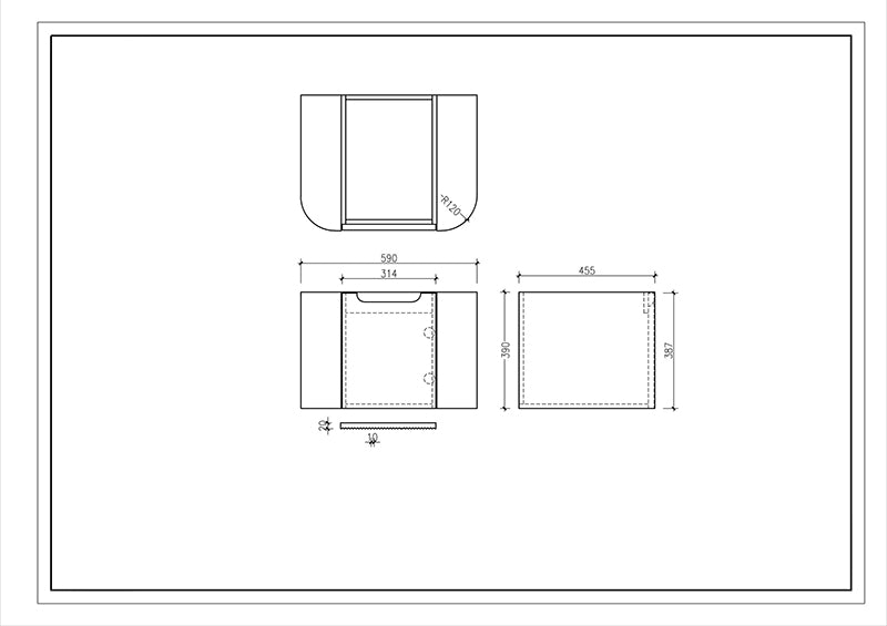 600-1500*460*400mm MER Rome Matt White Fluted Wall-Hung Vanity