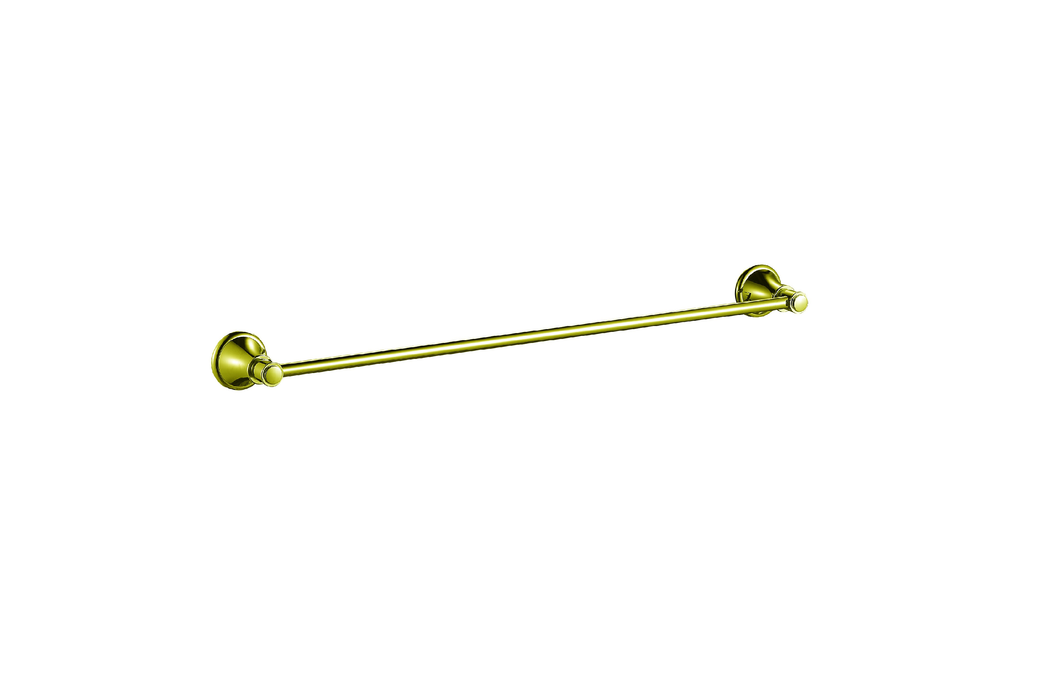 Clasico Single Towel Rail 600mm in Brushed Gold - HD reno