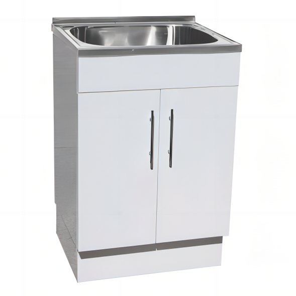 600*500*870mm 45L 304 Stainless Steel Laundry Tub with Polyurethane Cabinet