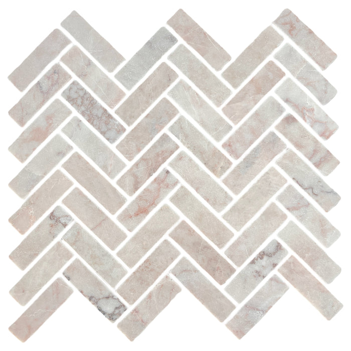 62HERROST NEW Herringbone Rosso Tumbled