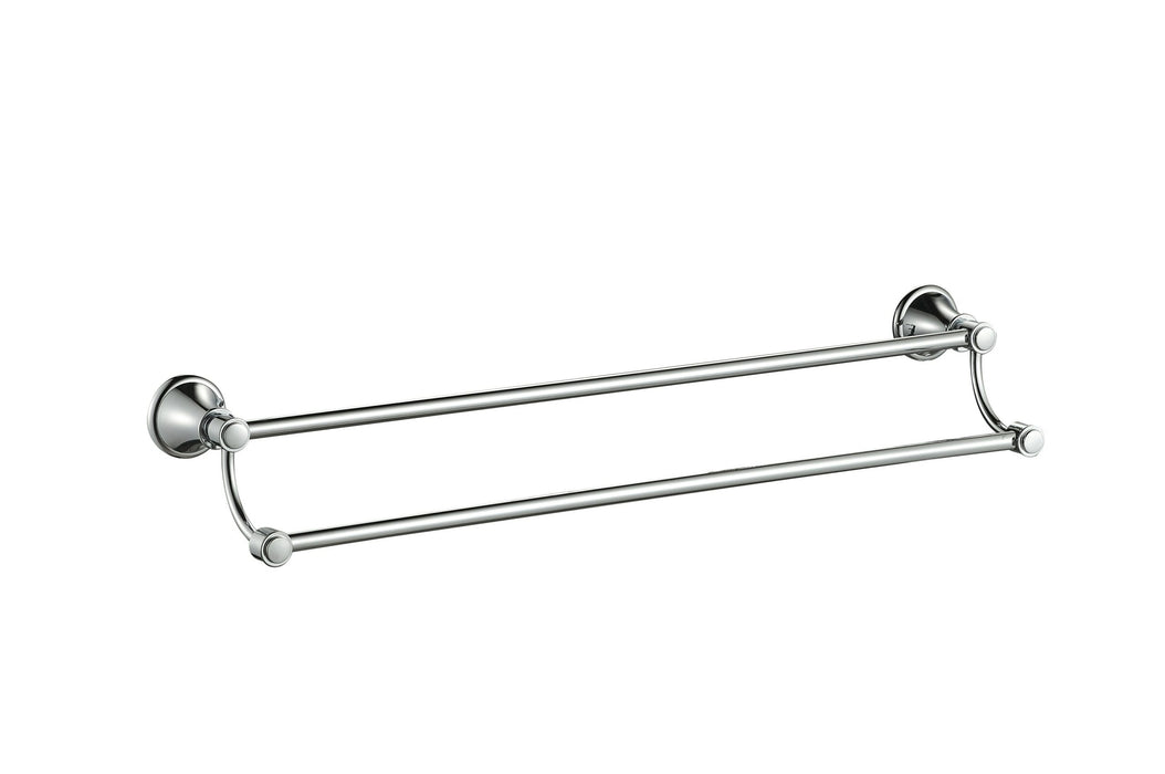 600mm Clasico Chrome/Brushed Nickel/Brushed Gold/Matt Black Double Towel Rail - HD reno
