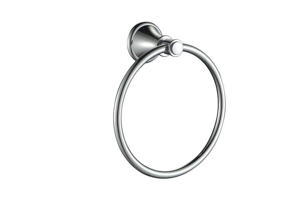 Clasico Chrome/Brushed Nickel/Brushed Gold/Matt Black Towel Ring - HD reno