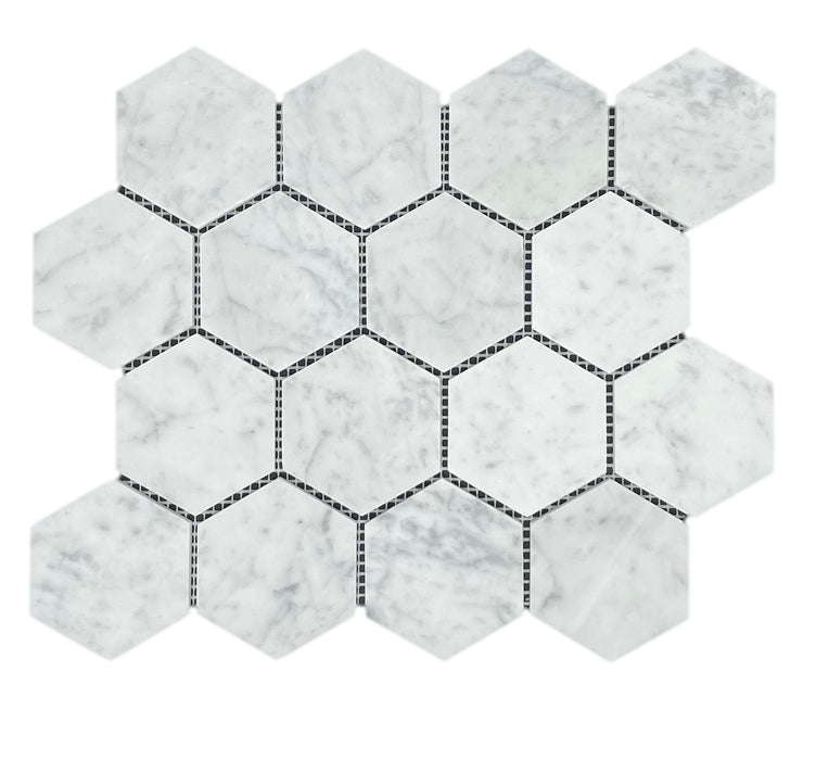 70HEXCARH Hexagon Calacatta Honed