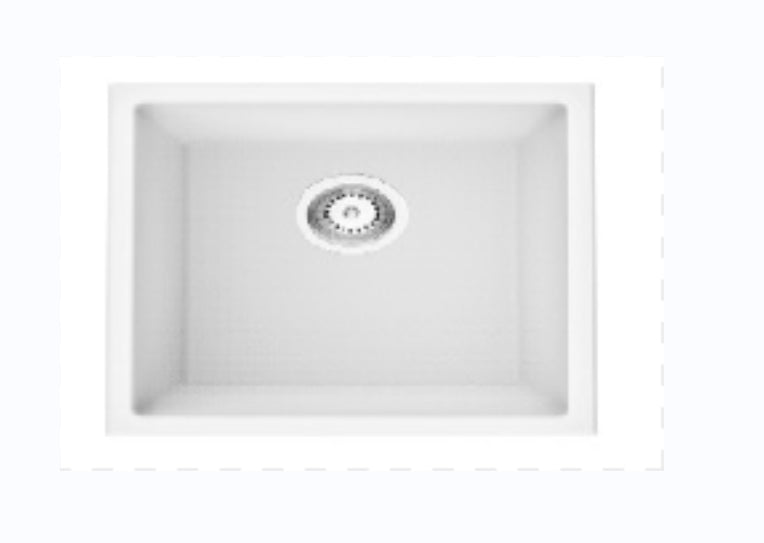 730*460*226mm Matte White Single Bowl Quartz Undermount Kitchen Sink
