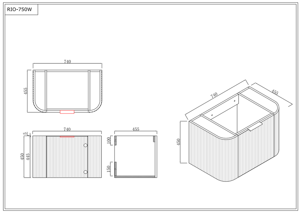 750-1500*455*450mm INF RIO Matt White High Moisture Resistant Plywood Cabinet Only Or White Calacutta Stone Top Wall Hung Vanities