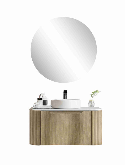 600-1500*460*400mm MER Rome Bur Oak Fluted Wall-Hung Vanity