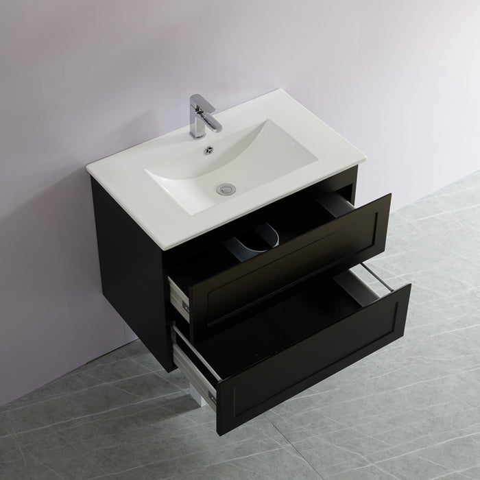 600-1500*460*560mm Matt Black Bathroom Vanity Wall Hung Cabinet Only and Ceramic/Stone Top Available