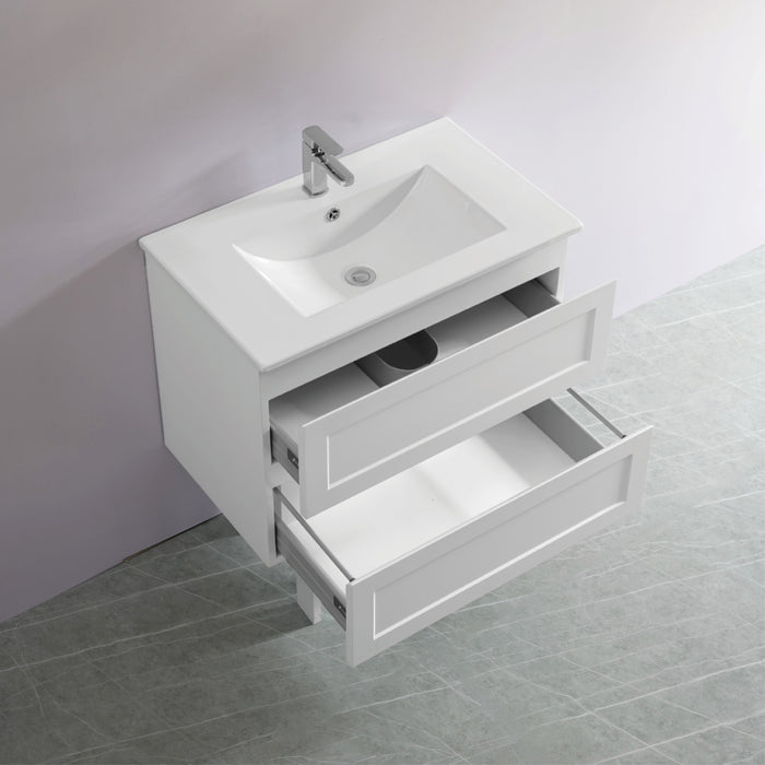 600-1500*460*560mm Matt White Bathroom Vanity Wall Hung Cabinet Only and Ceramic/Stone Top Available