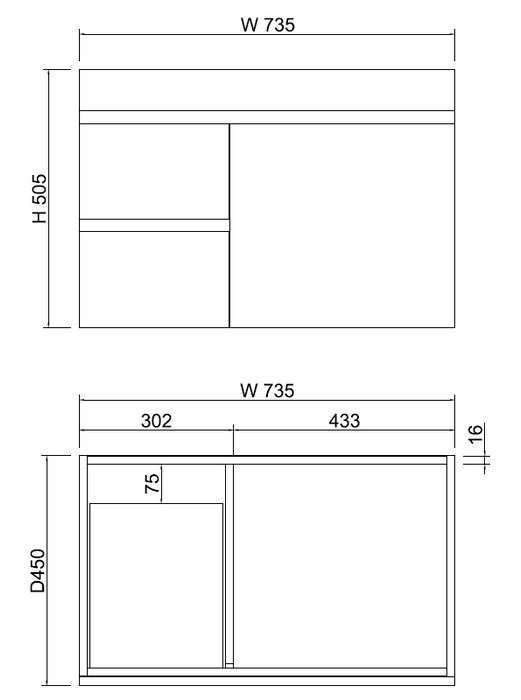 600-1500mm*450*505mm ABS Less Polyurethane Moisture Resistance Gloss White Wall Hung Vanity - HD reno