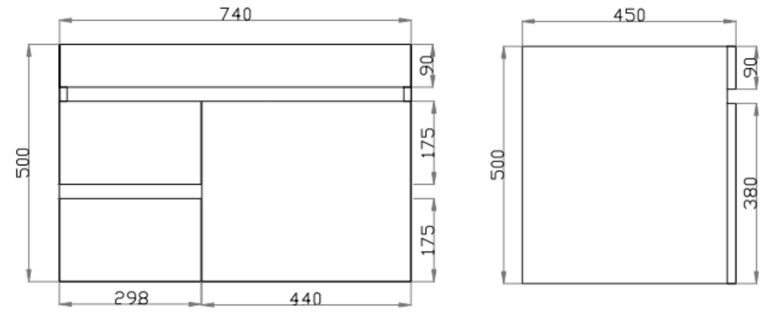 750mm Berge Dark Grey Wall Hung MDF Vanity and Shaving Cabinet and Tall Boy