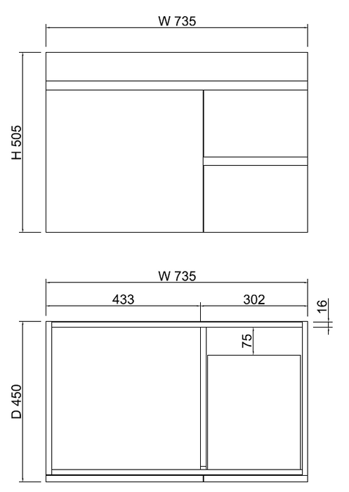 600-1500mm*450*505mm ABS Less Polyurethane Moisture Resistance Gloss White Wall Hung Vanity - HD reno