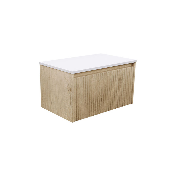 750-1500*460*420mm FIE Alina White Scandi Oak Cabinet Only and Ceramic / Stone Top Available Wall Hung Vanity