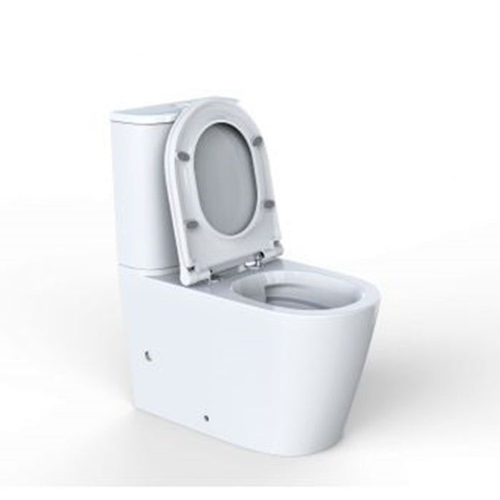 700*385*820mm Aquaperla Arrow Sergio Dual Washdown Two-piece Ceramic Gloss White Rimless Back To Wall Toilet - HD reno