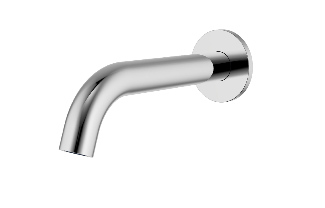 Ikon Soko Chrome Solid Brass Round With 60mm Cover Plate Spout - HD reno