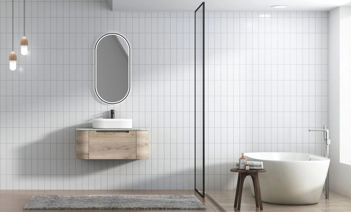 750-1800*460*350mm Aulic Hamilton Plywood Wall Hung Curving Vanity and German Accessories - HD reno