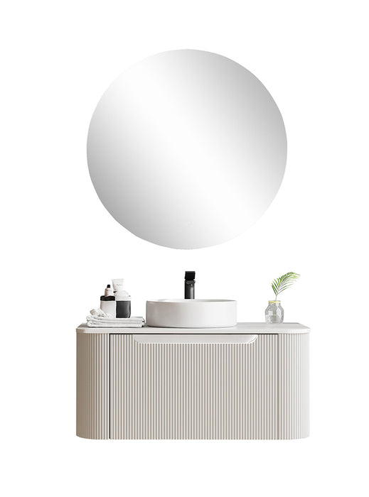 600-1500*460*400mm MER Rome Matt White Fluted Wall-Hung Vanity