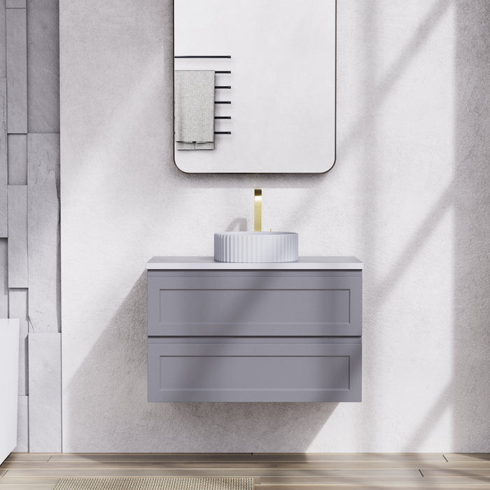 600-1500*460*560mm Matt Grey Bathroom Vanity Wall Hung Cabinet Only and Ceramic/Stone Top Available