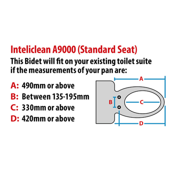 The Bidet Shop InteliClean Air 9000 Multiple Wash Functions Remote Control Bidet Toilet Seat Cover