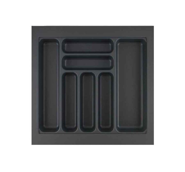 550mm Hettich Cutlery Insert Black Custom Size Kitchen Drawer Cutlery Tray Adjustable