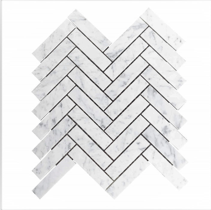 92HERCARH Herringbone Carrara Honed
