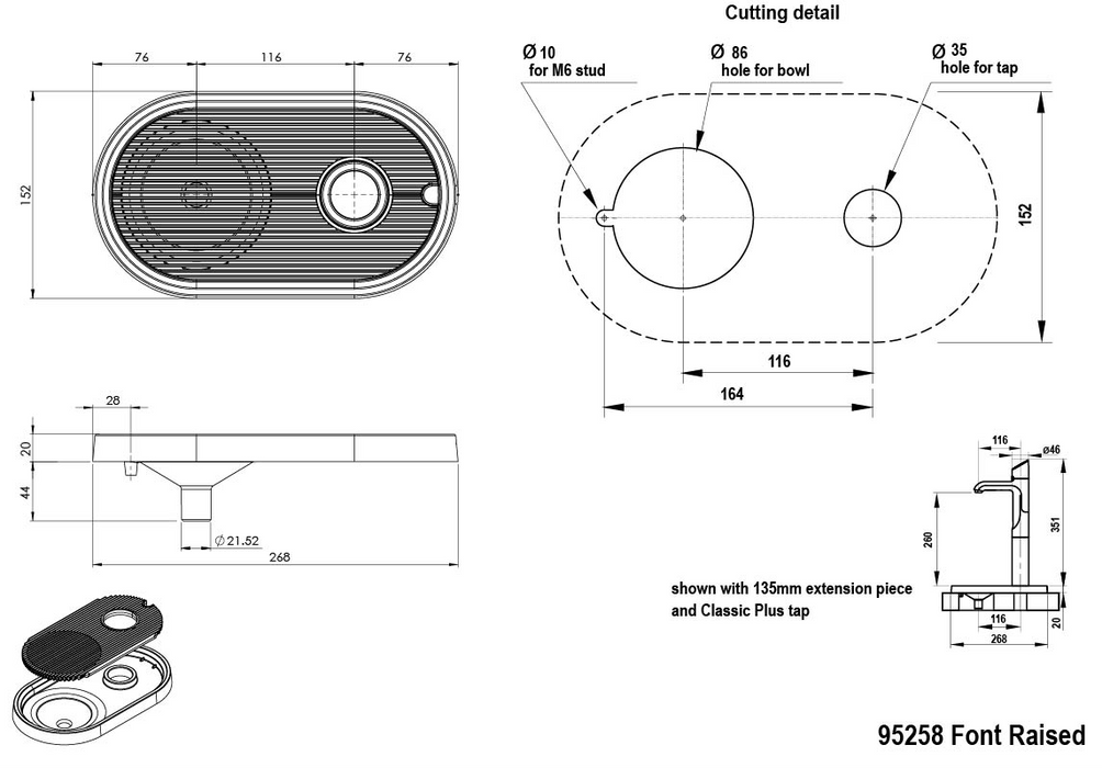 Zip HydroTap Chrome/Brushed Chrome/Matt Black/Brushed Rose Gold/Brushed Gold/Gunmetal/Brushed Nickel Raised Font