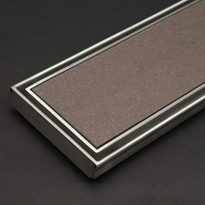 600-1800mm Somer Silver Wide Tile Insert Floor Grate Tile Insert Drain (80mm Outlet)