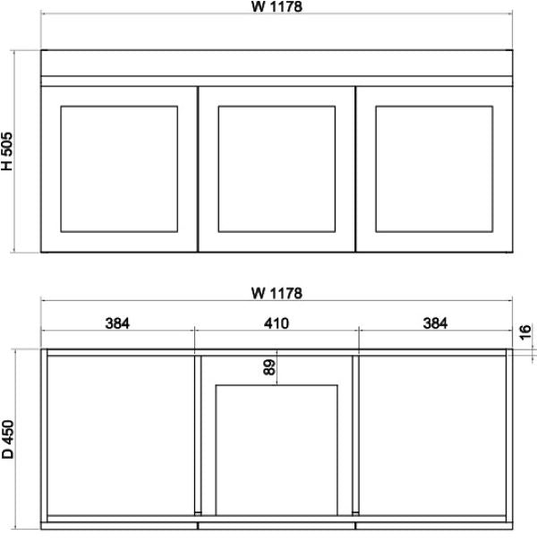 600-1200mm ABS Miami Matt White Shaker Plywood Wall Hung Vanity Cabinet - HD reno