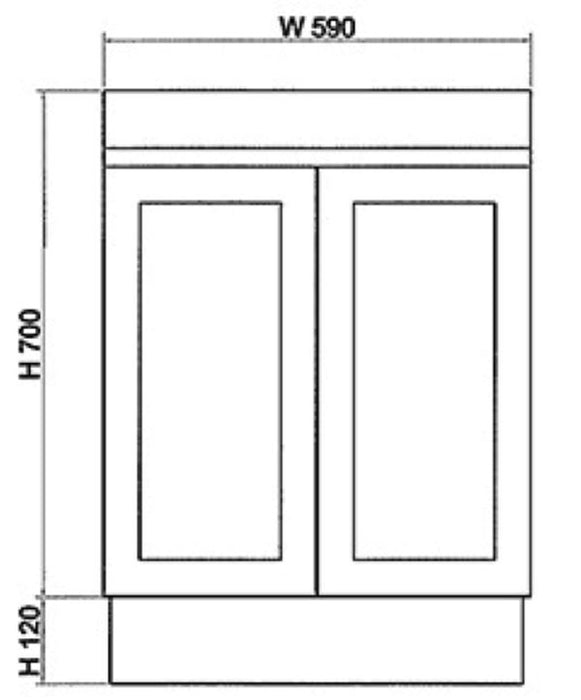 600-1500mm ABS Miami Matt White Shaker Plywood Freestanding(on Kickboard) Vanity Cabinet - HD reno