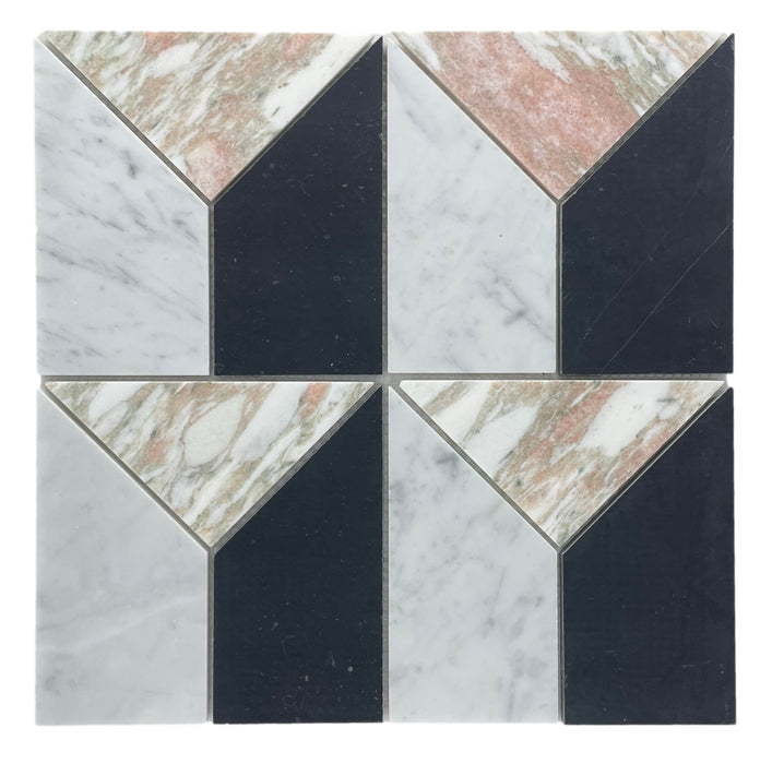 Art Deco Rosa+Carrara+Nero