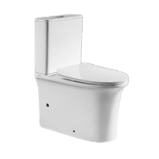 655*400*810mm Aquaperla Arrow Orzo Dual Washdown Two-piece Ceramic Gloss White Rimless Back To Wall Toilet - HD reno