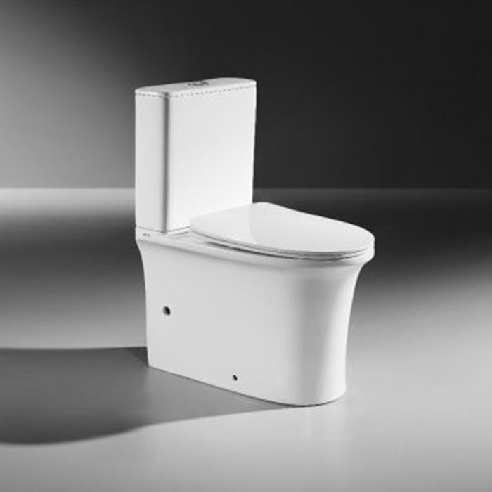 655*400*810mm Aquaperla Arrow Orzo Dual Washdown Two-piece Ceramic Gloss White Rimless Back To Wall Toilet - HD reno