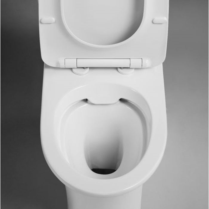 655*400*810mm Aquaperla Arrow Orzo Dual Washdown Two-piece Ceramic Gloss White Rimless Back To Wall Toilet - HD reno