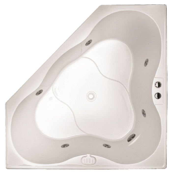 Almina 1285*1285*455mm White Corner 6/10/14 Jets Acrylic Drop in Spa Bath Tub