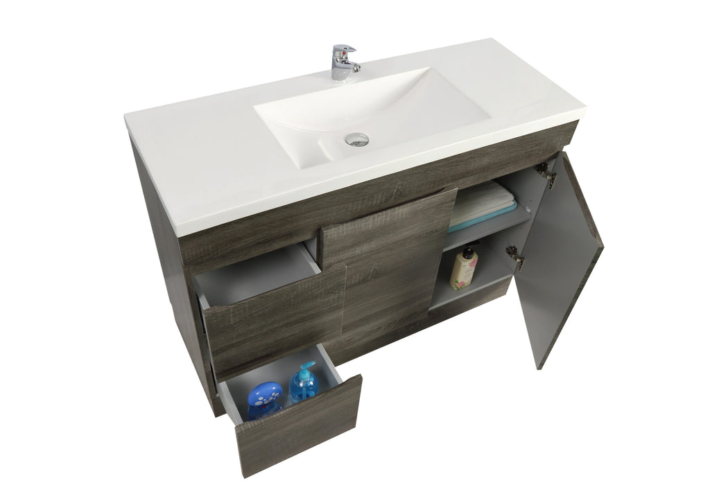 1200mm Berge Dark Grey Floor MDF Vanity and Shaving Cabinet and Tall Boy
