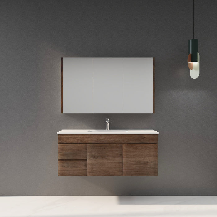 600-1500mm*500mm*450mm Berge Dark Oak MDF Wall Hung Vanity