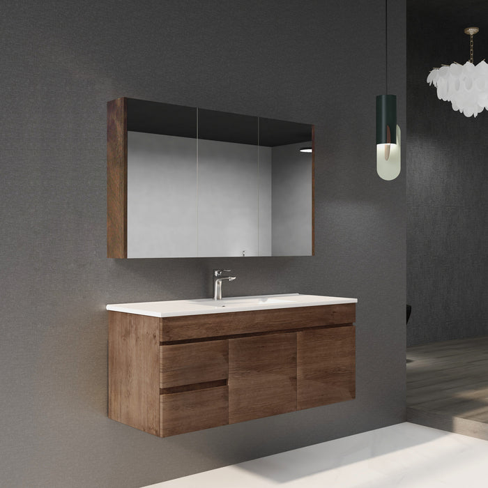 600-1500mm*500mm*450mm Berge Dark Oak MDF Wall Hung Vanity