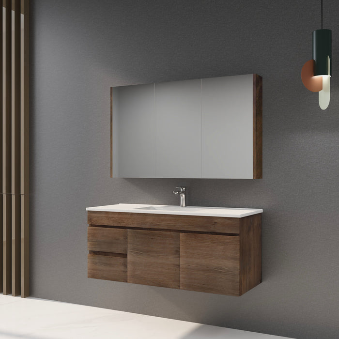 600-1500mm*500mm*450mm Berge Dark Oak MDF Wall Hung Vanity