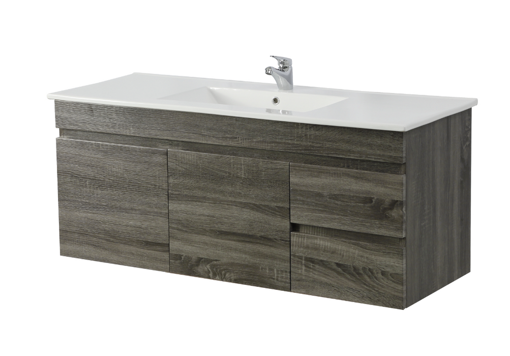 1200mm Berge Dark Grey Wall Hung MDF Vanity and Shaving Cabinet and Tall Boy