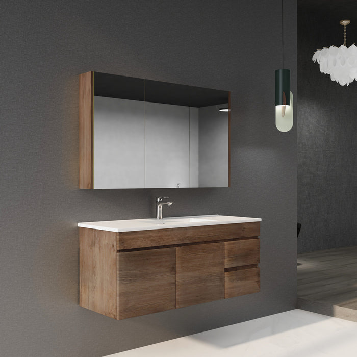 600-1500mm*500mm*450mm Berge Dark Oak MDF Wall Hung Vanity