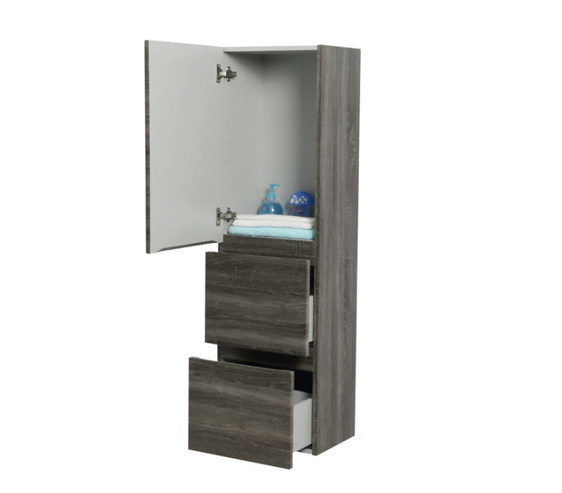 1200mm Berge Dark Grey Wall Hung MDF Vanity and Shaving Cabinet and Tall Boy