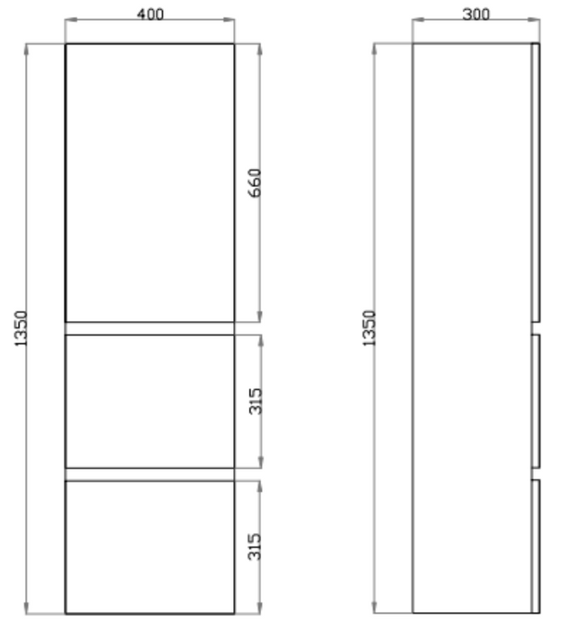 1200mm Berge White Oak Wall Hung MDF Vanity and Shaving Cabinet and Tall Boy