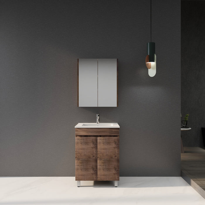 600-1500mm*830mm*455mm Berge Dark Oak MDF Freestanding Vanity