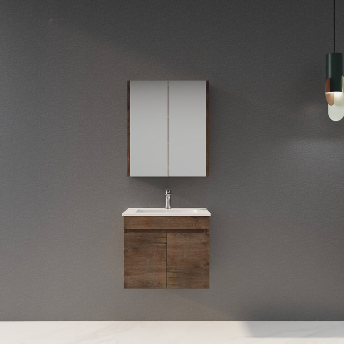 600-1500mm*500mm*450mm Berge Dark Oak MDF Wall Hung Vanity